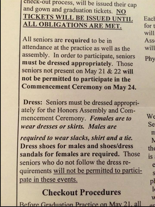Illustration for article titled High School Makes Students Dress According to Gender for Graduation